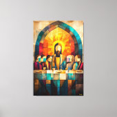 Toile Vision cubiste moderne de la Dernière soupe (Recto)