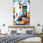 Toile Vision Cubiste Moderne de l'Âge du Vide (Insitu(Chambre))