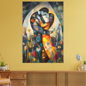 Toile Vision Cubiste Moderne de Le Baiser (Insitu(Salon))