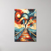Toile Vision cubiste moderne de The Scream (Recto)