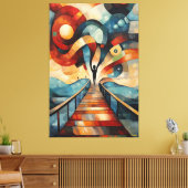 Toile Vision cubiste moderne du cri (Insitu(Salon))