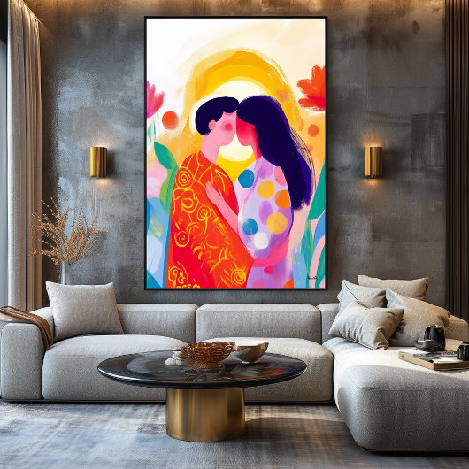 Toile Vision fauve intense du Baiser