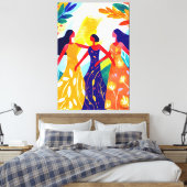 Toile Vision fauve vive des Trois Grâces (Insitu(Chambre))