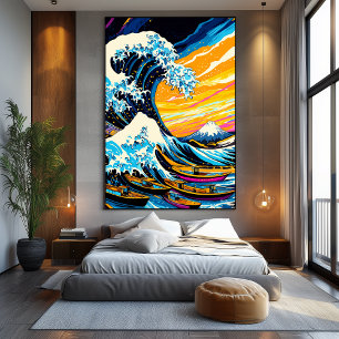 Toile Vision Pop Art de La Grande Vague
