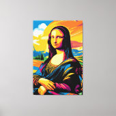 Toile Vision Pop Art de La Joconde (Recto)