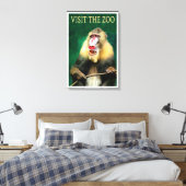 Toile Visit the Zoo, vintage travel poster (Insitu(Chambre))