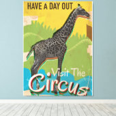 Toile Visite vintage de l'affiche du cirque (Insitu (Plancher de Bois))