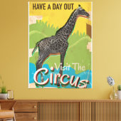 Toile Visite vintage de l'affiche du cirque (Insitu(Salon))