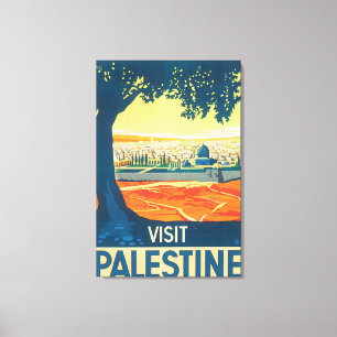 Toile Visiter l'affiche Vintage voyage Palestine