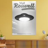 Toile Visitez le poster vintage Roswell UFO (Insitu(Salon))