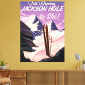 Toile Visitez le Wyoming ! Jackson Hole à l'affiche de v (Insitu(Salon))