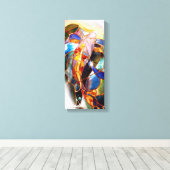 Toile Vitrail Koi traditionnel Poisson Art Canvas (Insitu (Plancher de Bois))