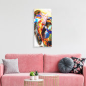 Toile Vitrail Koi traditionnel Poisson Art Canvas (Insitu(Salon))