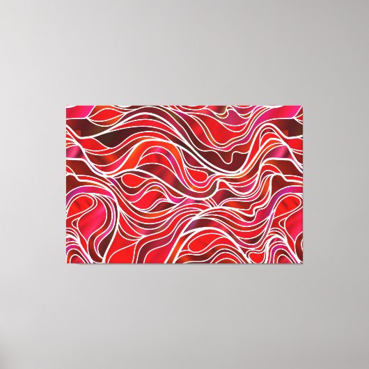 Toile Vitrail rouge Abstrait (Recto)