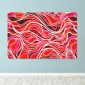 Toile Vitrail rouge Abstrait (Insitu (Plancher de Bois))