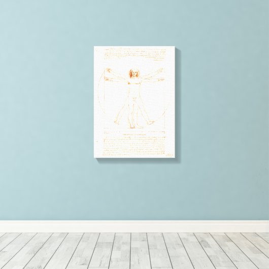 Toile Vitruve | Léonard de Vinci | (Insitu (Plancher de Bois))
