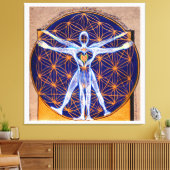 Toile Vitruvian Man, Flower of Life, Squaring Circle (Insitu(Salon))