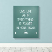 Toile Vivez la vie comme si tout était rangé dans votre  (Insitu (Plancher de Bois))