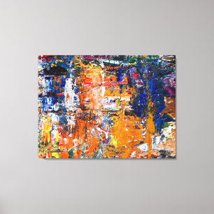 Toile Vivid Abstraction - Huile Peinture Chaos sur la Pa