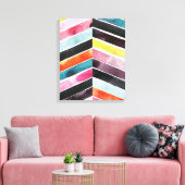 Toile Vivid aquarelle Chevron I (Insitu(Salon))