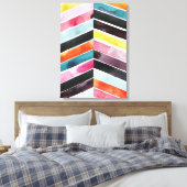 Toile Vivid aquarelle Chevron I (Insitu(Chambre))