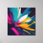 Toile Vivid Bloom – Explosive Abstract Floral Energy (Recto)