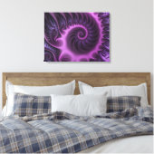 Toile Vivid Cool Abstrait rose violet fractal Triptyque (Insitu(Chambre))
