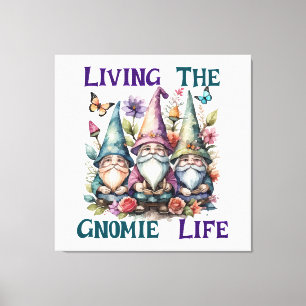 Toile Vivre la vie de gnome