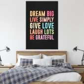 Toile Vivre Simplement Dream Big (Insitu(Chambre))
