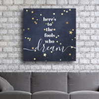 Voici à Fools Who Dream Gold Stars Type Navy