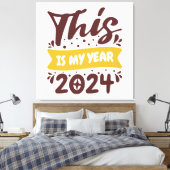 Toile Voici mon année 2024 (Insitu(Chambre))