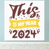 Toile Voici mon année 2024 (Insitu (Plancher de Bois))