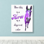 Toile Voici Un Cheval D'Une Couleur Différente, Violet (Insitu (Plancher de Bois))