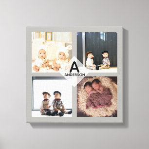 Toile VOIE DE COLLAGE - Ajouter Monogramme - CHIC