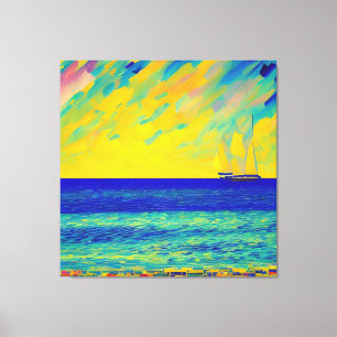 Toile Voie maritime "Yellow Sky Race"