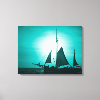 Toile Voile Aruba Crépuscule Haze d'écume de mer profond