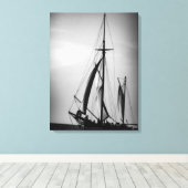 Toile Voile Aruba en noir et blanc (portrait) (Insitu (Plancher de Bois))