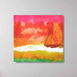 Toile Voile Ciel rouge