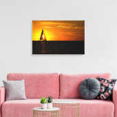 Toile voile coucher de soleil sur le lac (Insitu(Salon))