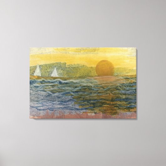 Toile Voiliers à l'Horizon (Recto)