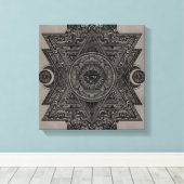 Toile Voir l'oeil dans le dessin de géométrie sacrée (Insitu (Plancher de Bois))