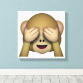 Toile Voir No Evil Monkey - Emoji (Insitu (Plancher de Bois))