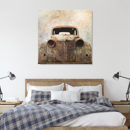 Toile Voiture ancienne roustée (Insitu(Chambre))