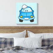 Toile Voiture bleue avec bulles (Insitu(Chambre))