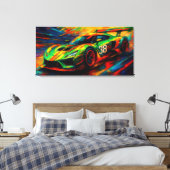 Toile voiture de course hyper stylisée (Insitu(Chambre))