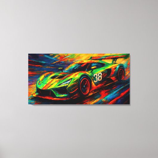 Toile voiture de course hyper stylisée (Recto)