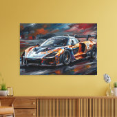 Toile Voiture de course supercar Orange GTR (Insitu(Salon))