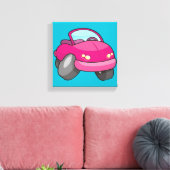 Toile Voiture de dessin animé rose (Insitu(Salon))