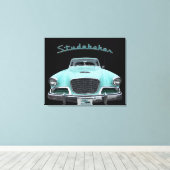 Toile Voiture vintage classique Studebaker Silver Hawk 1 (Insitu (Plancher de Bois))
