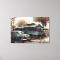 Voitures anciennes devant une vieille maison